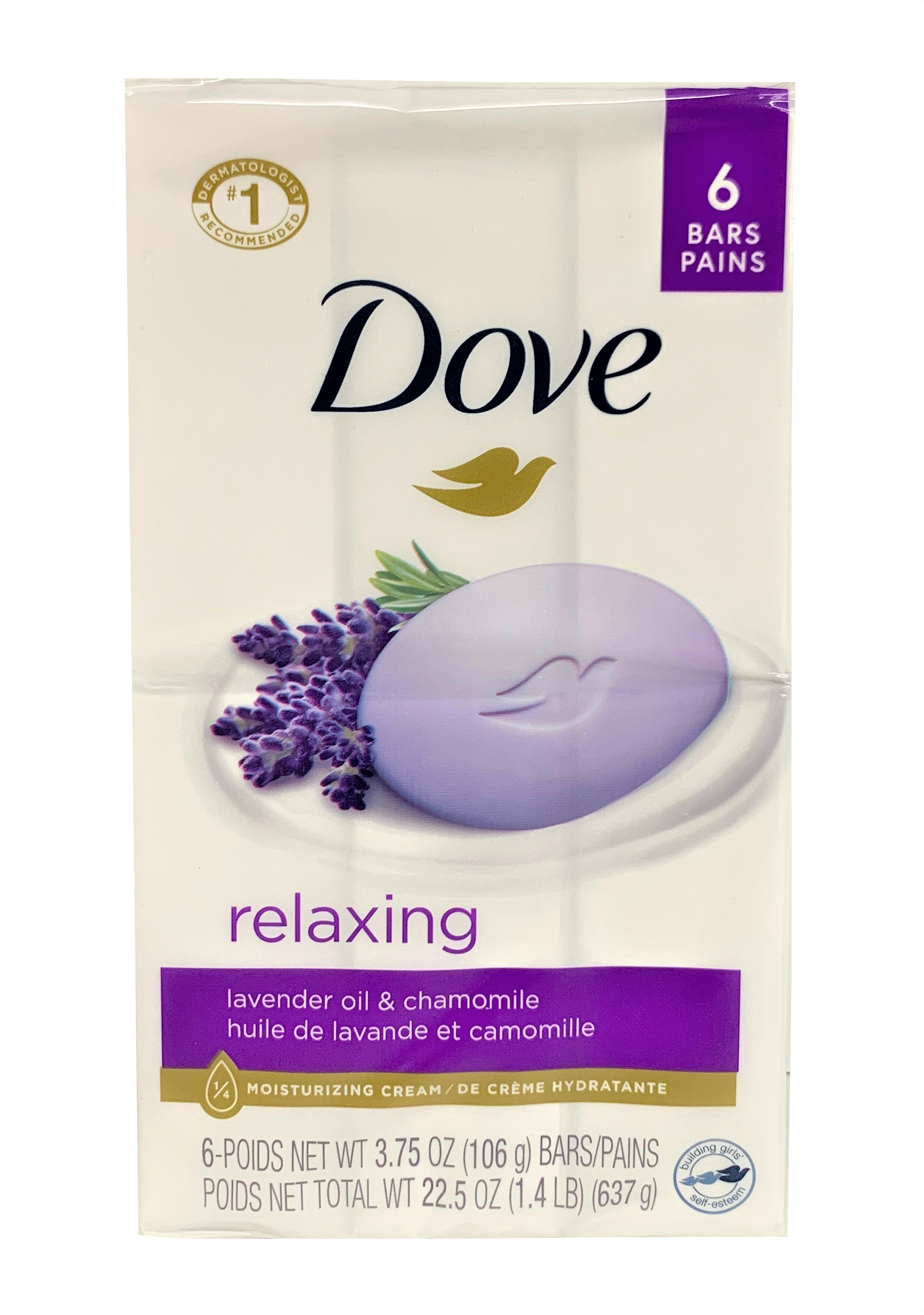 Dove Bar entspannend - 6 x 3,75 oz - Lavendel und Kamille - 6 Stück - Bild 1 von 2